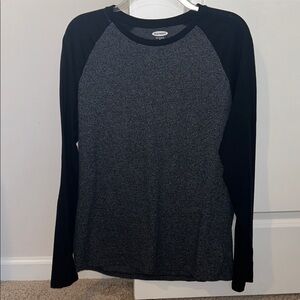 Old Navy Black and Gray Soft-Washed Tee